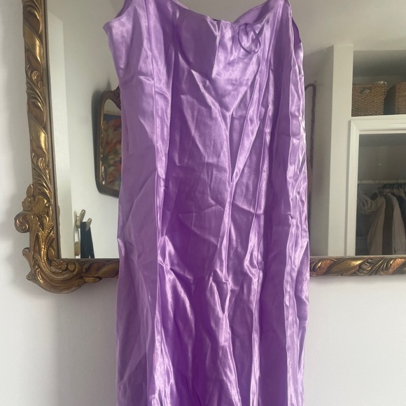 Vince Satin Lilac Midi Slip Dress NWT - Picture 2 of 9